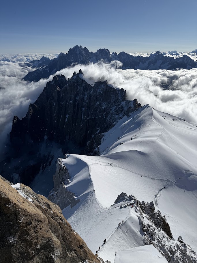 에귀디미디에서 보는 알프스 산맥 